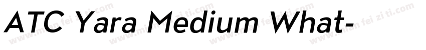 ATC Yara Medium What字体转换